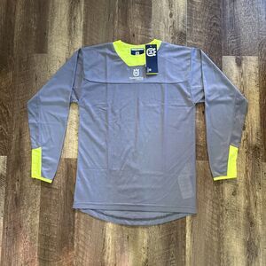 HUSQVARNA Motorcycles Gotland Off-Road Shirt Men's SMALL (Grey, Neon, Mesh) NWT!